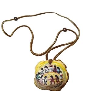 De Grazia Galleries Handcrafted Pendant Necklace with Colorful Design